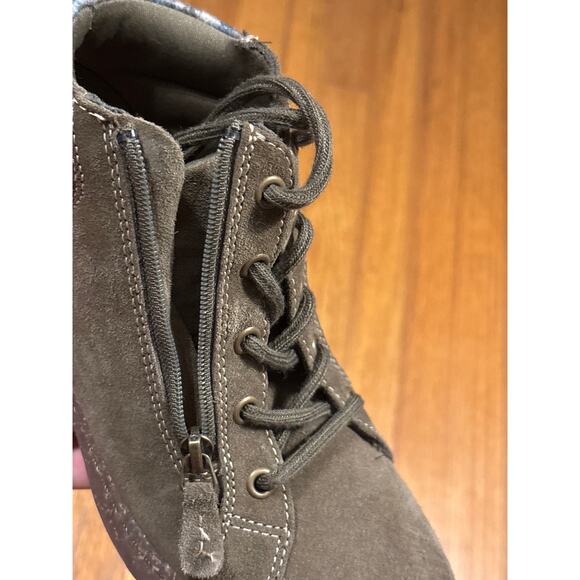 Clark Collection Bootie Boot Lace and Zipper Closure Green Size 5.5 - Picture 6 of 7